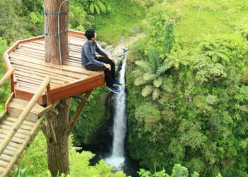 Salah satu spot wisata di Air Terjun Kedung Kayang Magelang (Doc/Dhimas Muhammad Yasin)